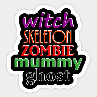 The Fabulous Five - Halloween Edition Sticker